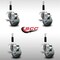 Service Caster 3'' SS Gray Poly Swivel 7/8'' Expanding Stem Caster Set with Brake, 4PK SCC-SSEX20S314-PPUB-TLB-78-4 - alternate 3